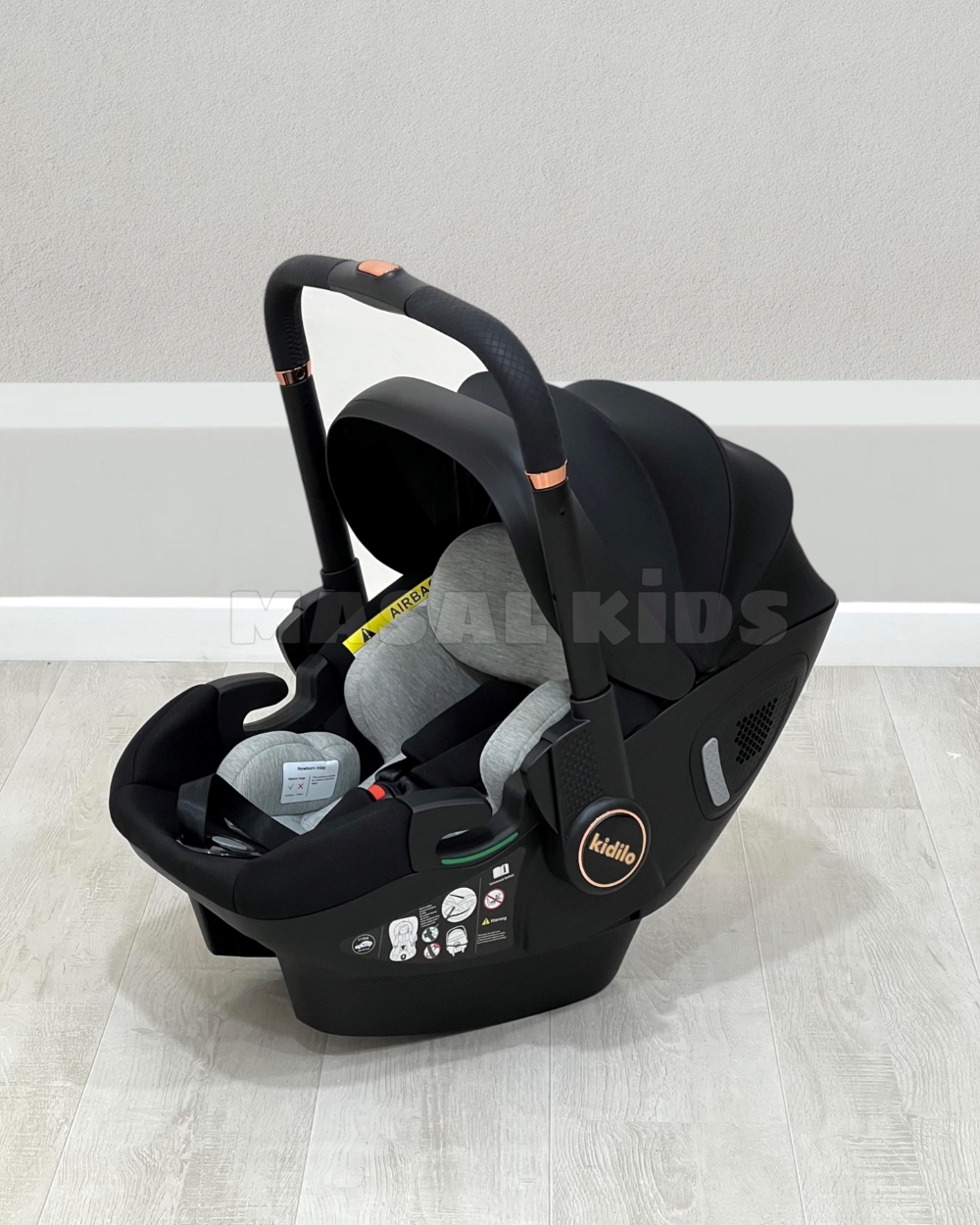 Poussette et maxicosy 2en1 noir S366 Kidilo