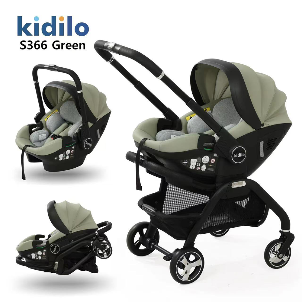 Poussette et maxicosy 2en1 vert S366 Kidilo