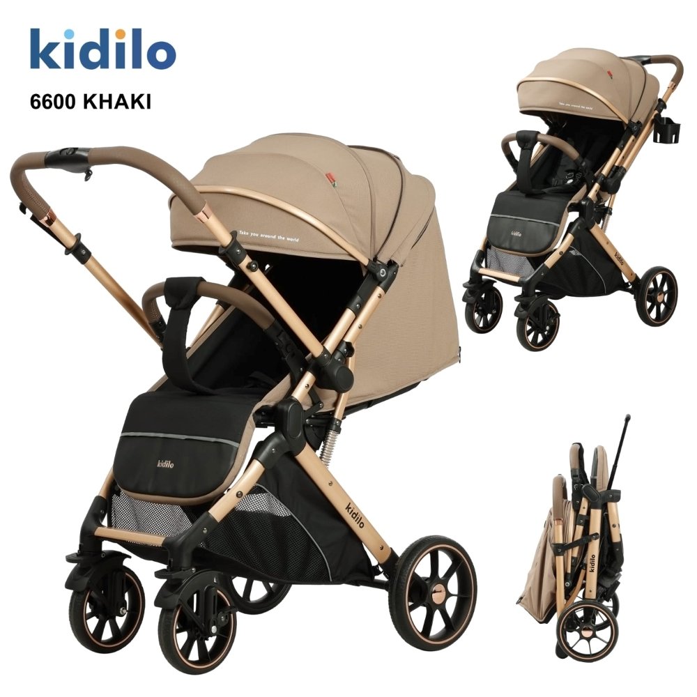 Poussette réversible beige 6600 Kidilo