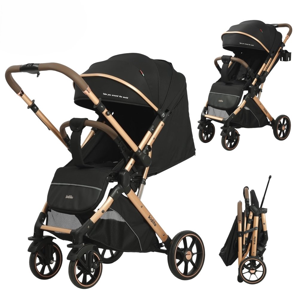 Poussette réversible noir 6600 Kidilo
