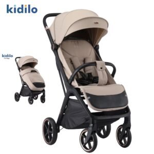 Poussette valise compacte beige C5F Kidilo