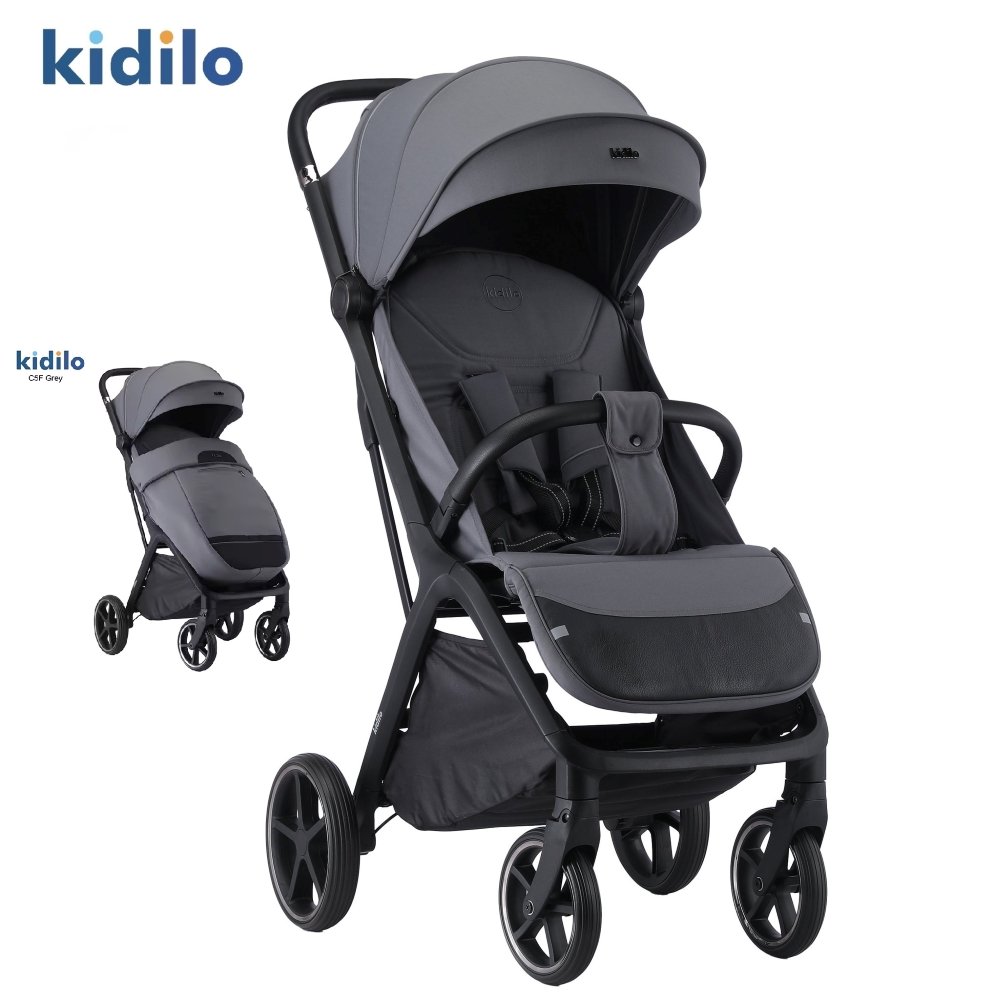 Poussette valise compacte gris C5F Kidilo