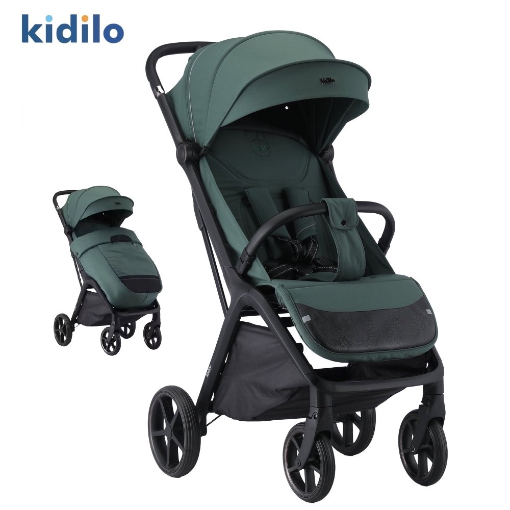 Poussette valise compacte kaki C5F Kidilo