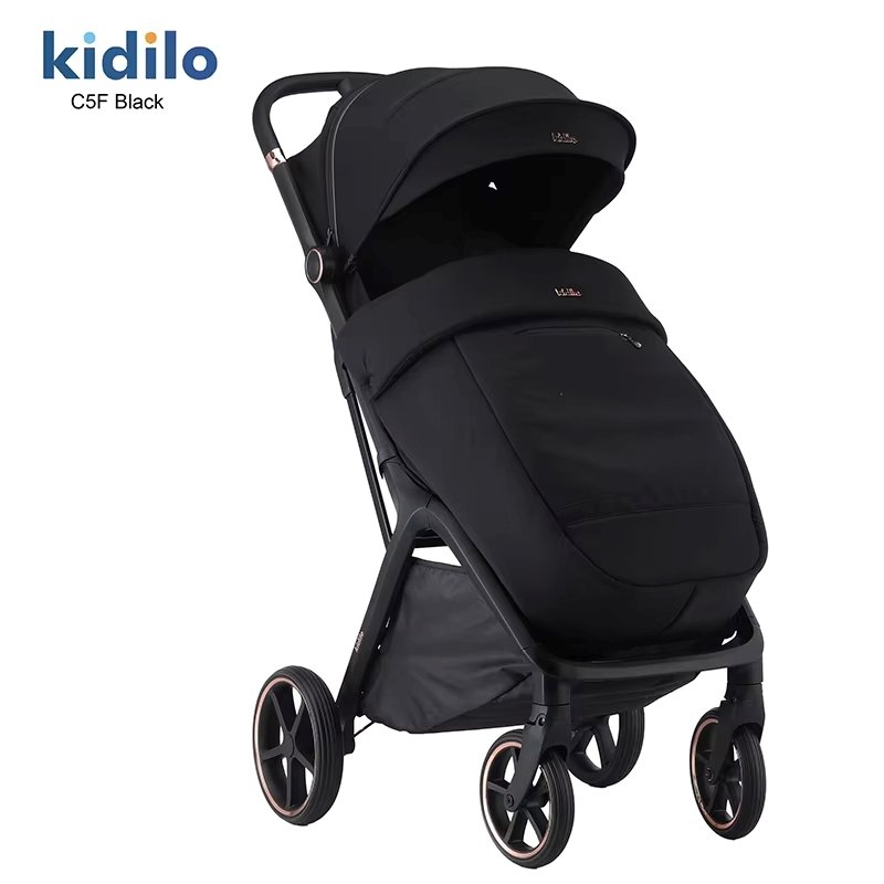 Poussette valise compacte noir C5F Kidilo