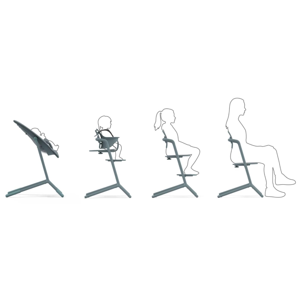 Chaise haute Lemo 3en1 Stone Blue Cybex