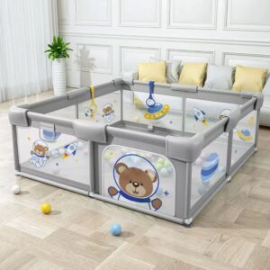 Parc de jeux bébé XXL ours 200*180 tapis et balles inclus