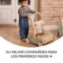 Le trotteur Monti est le meilleur compagnon pour aider votre bébé à passer du quatre pattes aux premiers pas. Aidez votre bébé à faire ses premiers pas Ce trotteur Monti est l'outil idéal pour accompagner les tout-petits dans leur apprentissage de la marche. Inspiré de la méthode Montessori, il favorise l'autonomie et l'équilibre, tout en assurant stabilité et sécurité à chaque pas. Jouer et apprendre à marcher en même temps Ce trotteur interactif pour bébé propose des jouets sensoriels tels que des puzzles de formes, un xylophone, un miroir rotatif, des engrenages, un boulier et des blocs de bois. Ces éléments stimulent la coordination motrice, la reconnaissance des couleurs et des formes, ainsi que le développement sensoriel. Apprendre en s'amusant, c'est possible tous les jours ! Trotteur Monti, un cadeau idéal Parfait pour les bébés de plus de 12 mois, ce trotteur est un cadeau idéal pour un anniversaire, un baptême ou Noël. Son design unisexe aux couleurs pastel et sa tablette amovible en font un choix à la fois pratique et esthétique. Qualité, sécurité et facilité d'assemblage Fabriqué à partir de matériaux durables comme le pin, le MDF et le fer, ce jouet à enfourcher présente des bords arrondis et des finitions non toxiques. Son montage est rapide et facile grâce à la notice illustrée et au mini tournevis inclus. Tout en un : trotteur et jouet pour les divertir En plus de faciliter la marche, le trotteur Monti offre de multiples possibilités de jeu grâce à sa tablette amovible et ses jouets intégrés, ce qui en fait un outil essentiel pour le développement précoce du bébé.