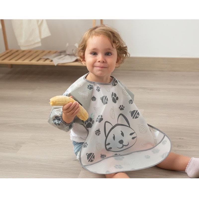 Bavoir imperméable Gris Kiokids