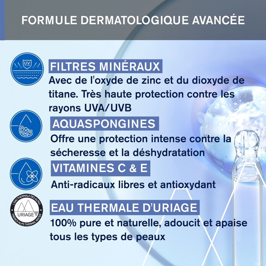 Crème solaire minérale bébé haute protection 50ML Uriage