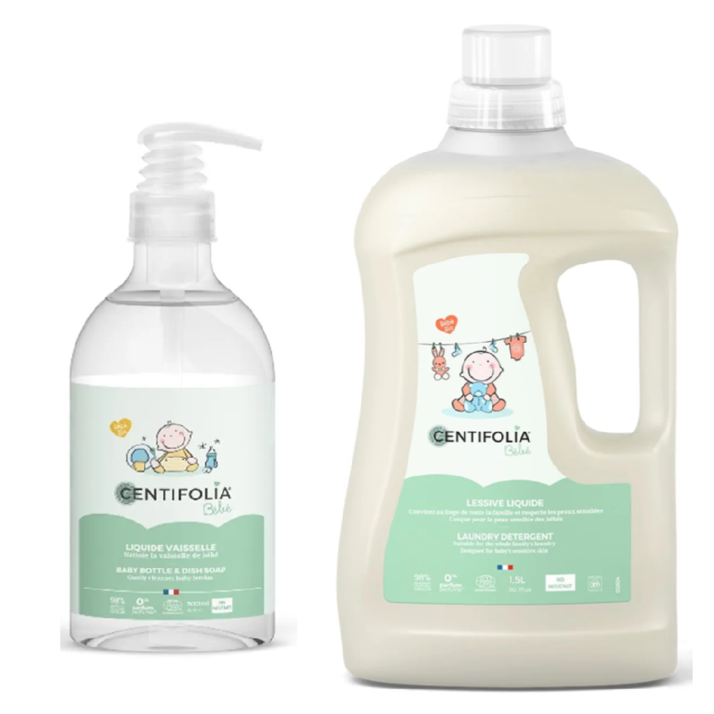 Pack promo Centifolia liquide lessive et liquide vaisselle