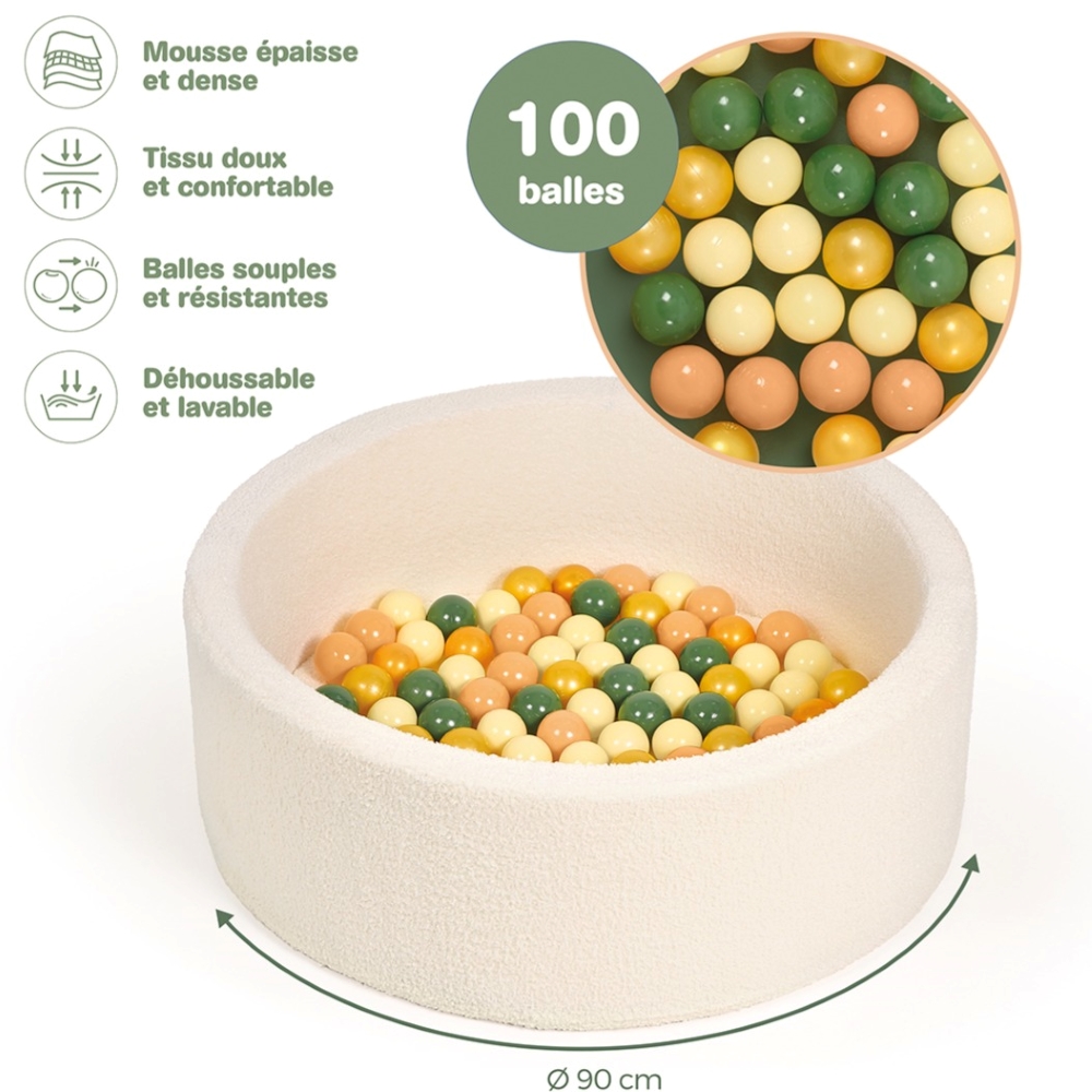Piscine à balles Plush avec 100 balles Ludi