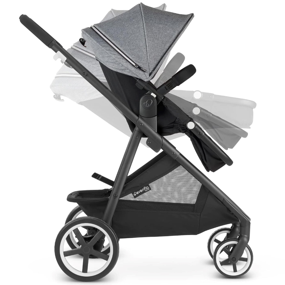 poussette-duo-avec-cosy-shyft-gris-evenflo-3 Poussette duo avec cosy Shyft gris Evenflo
