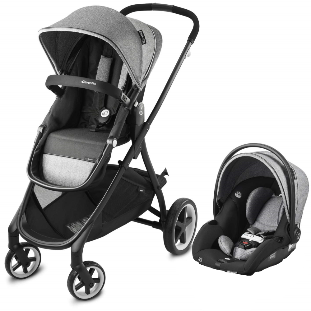 poussette-duo-avec-cosy-shyft-gris-evenflo Poussette duo avec cosy Shyft gris Evenflo