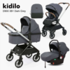 Poussette trio évolutive gris D900 Kidilo