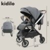 Poussette trio évolutive gris D900 Kidilo