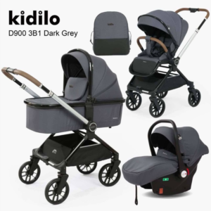 Poussette trio évolutive gris D900 Kidilo