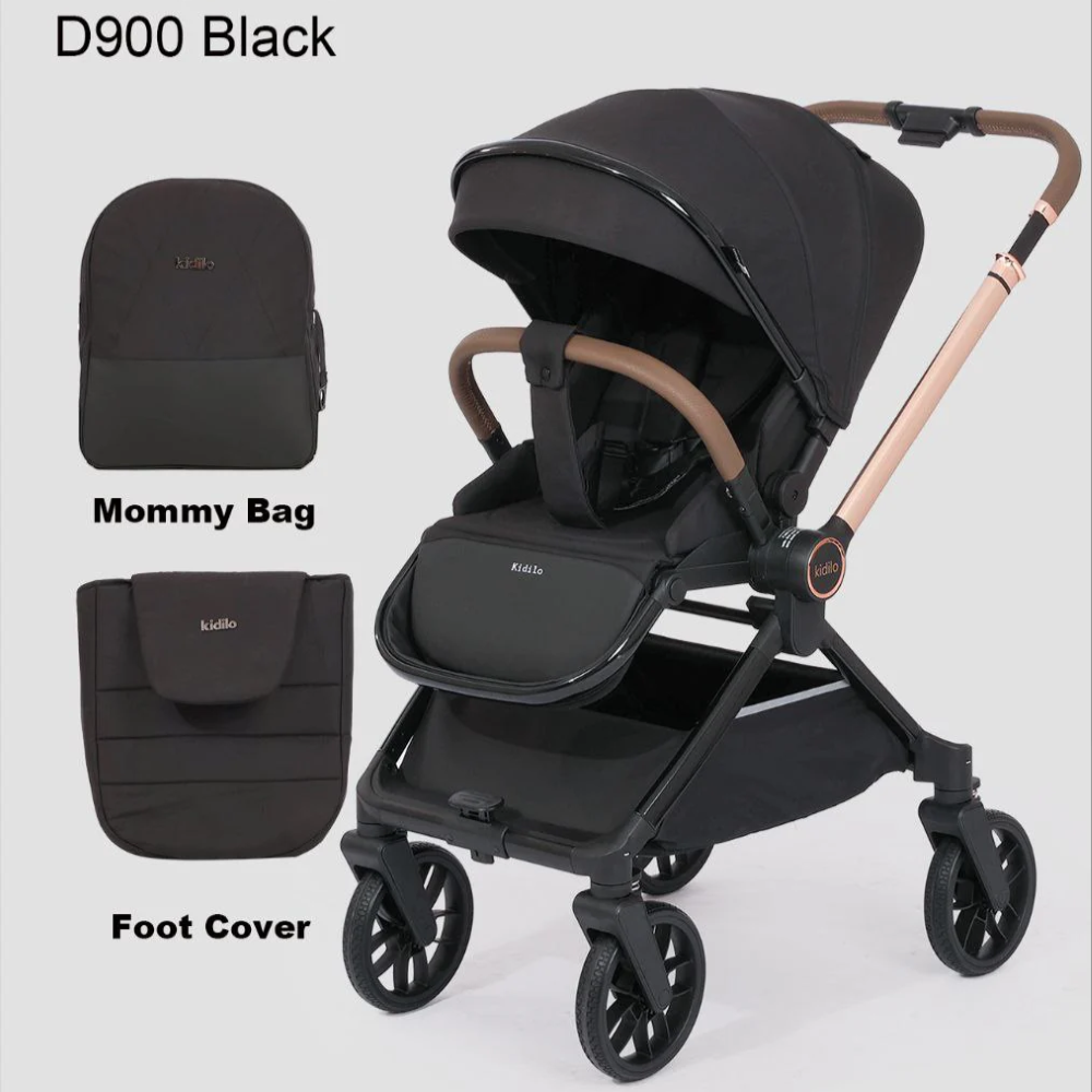 Poussette trio évolutive noir D900 Kidilo
