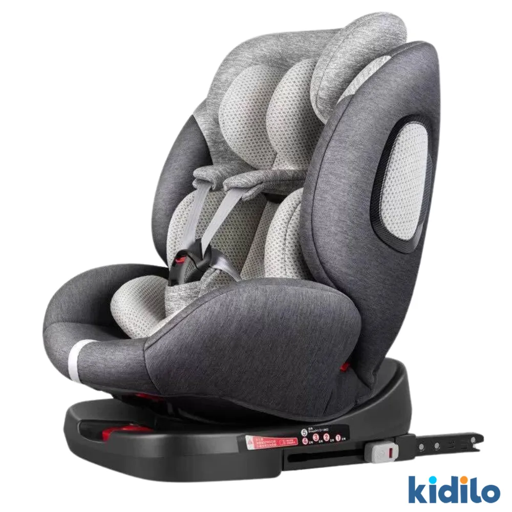 Siège Auto Pivotant 360° ISOFIX gris Kidilo (0-36 kg)