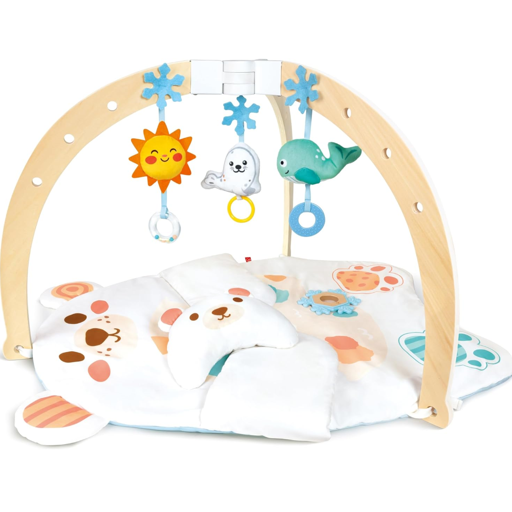 Tapis d'éveil Ourson avec arche en bois Hape