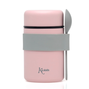 Thermos pour repas rose 500ml avec cuillère Kiokids
