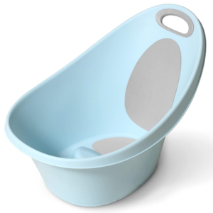 Baignoire avec bosse et pieds antidérapants bleu Kiokids