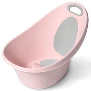 Baignoire avec bosse et pieds antidérapants rose Kiokids