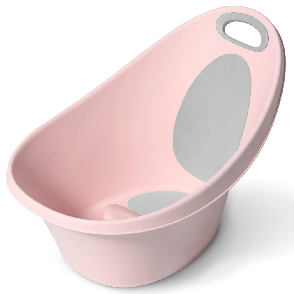 Baignoire-Avec-Bosse-Et-Pieds-Antidérapants-rose-kiokids Baignoire avec bosse et pieds antidérapants rose Kiokids