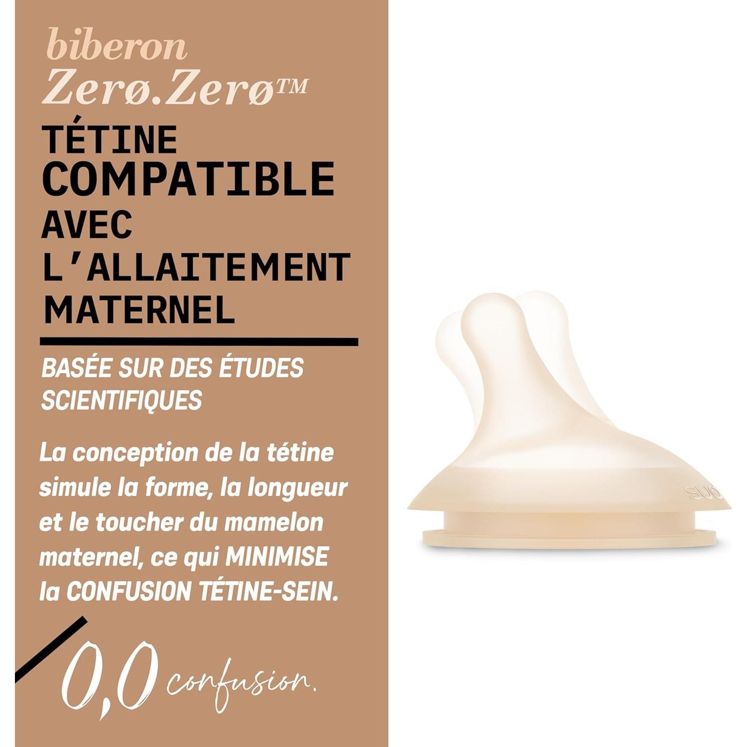 Biberon anti-colique Zero.Zero 180ml débit S Suavinex Deep