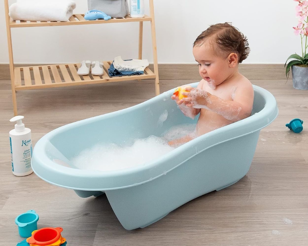 Baignoire bébé évolutive bleu Kiokids