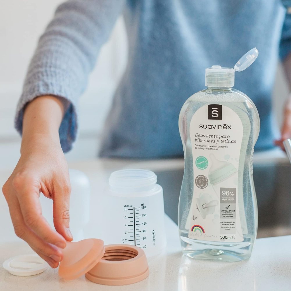 Pack liquide nettoyant biberons et tétines 500ml Suavinex