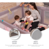 Parc de jeux beige L avec tapis éléphant 120*120 Ms Innovaciones