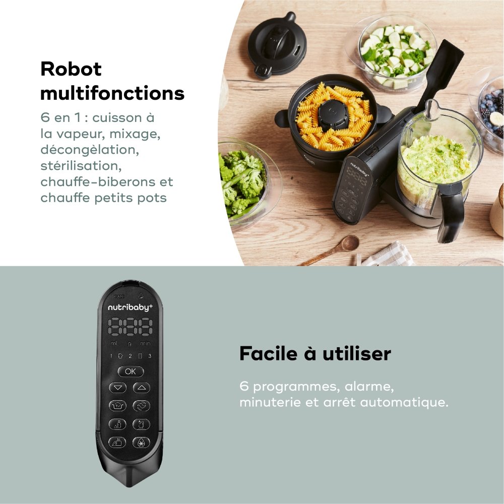 Robot cuiseur bébé Nutribaby XL 6en1 Babymoov