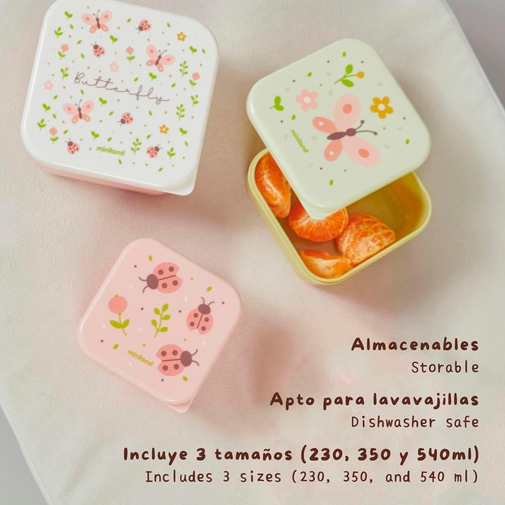 3 Snack box Butterfly Miniland