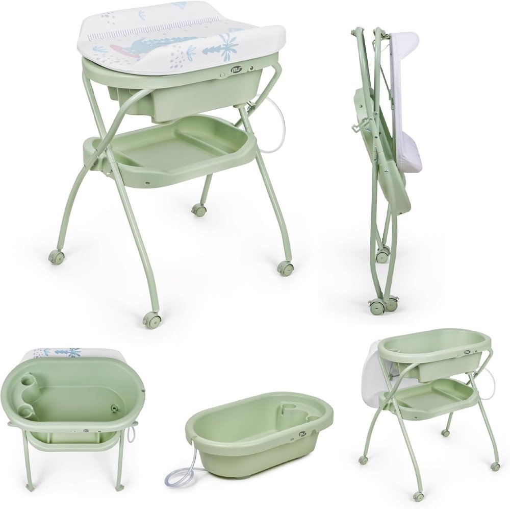 Baignoire Bubble verte avec table à langer Ms Innovaciones