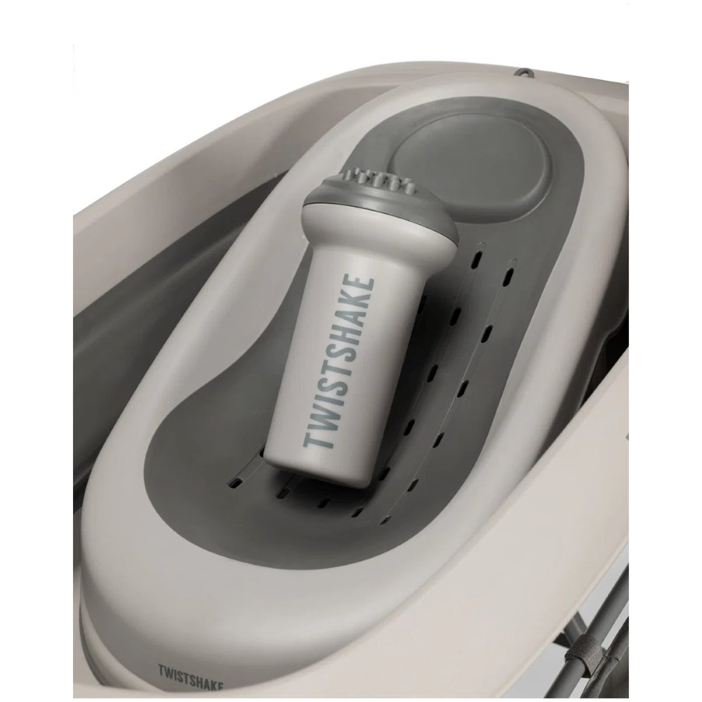 Baignoire pliable avec support et accessoires Gris Twistshake