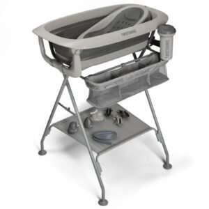 Baignoire pliable avec support et accessoires Gris Twistshake