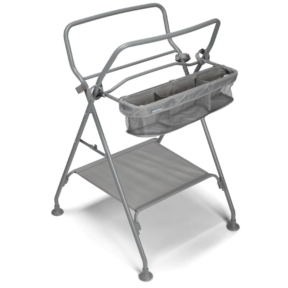 Baignoire pliable avec support et accessoires Gris Twistshake