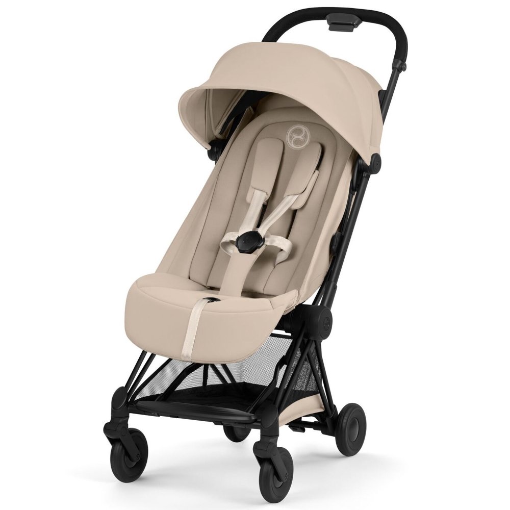 Duo Coya 2 et Nacelle pliable Matt Black Cozy Beige Cybex