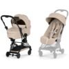 Duo Coya 2 et Nacelle pliable Matt Black Cozy Beige Cybex