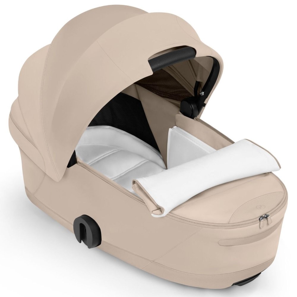 Duo Coya 2 et Nacelle pliable Matt Black Cozy Beige Cybex