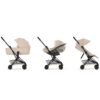 Duo Coya 2 et Nacelle pliable Matt Black Cozy Beige Cybex