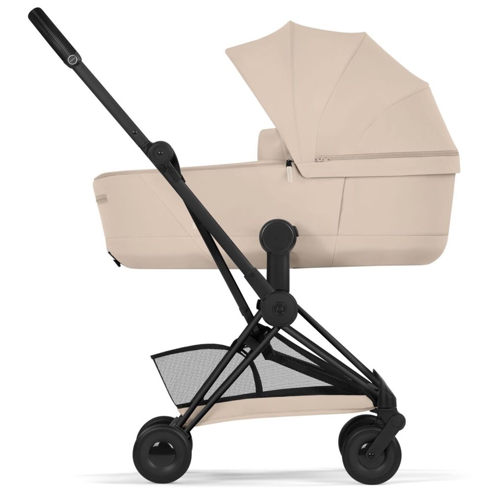 Duo Coya 2 et Nacelle pliable Matt Black Cozy Beige Cybex