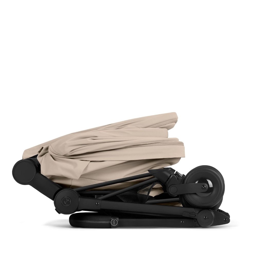 Duo Coya 2 et Nacelle pliable Matt Black Cozy Beige Cybex