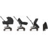 Duo Coya 2 et Nacelle pliable Matt Black Cozy Beige Cybex