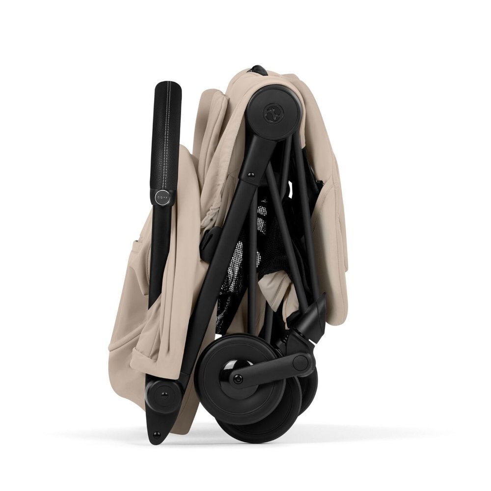 Duo Coya 2 et Nacelle pliable Matt Black Cozy Beige Cybex