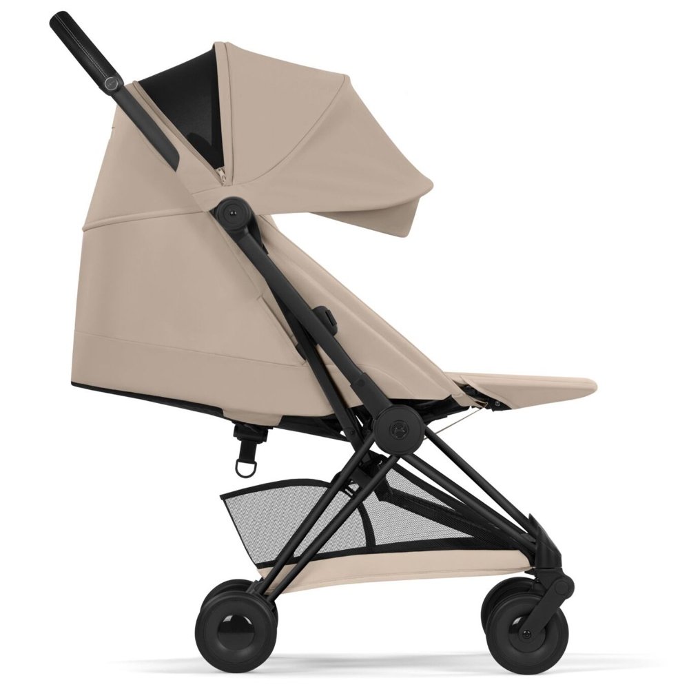Duo Coya 2 et Nacelle pliable Matt Black Cozy Beige Cybex