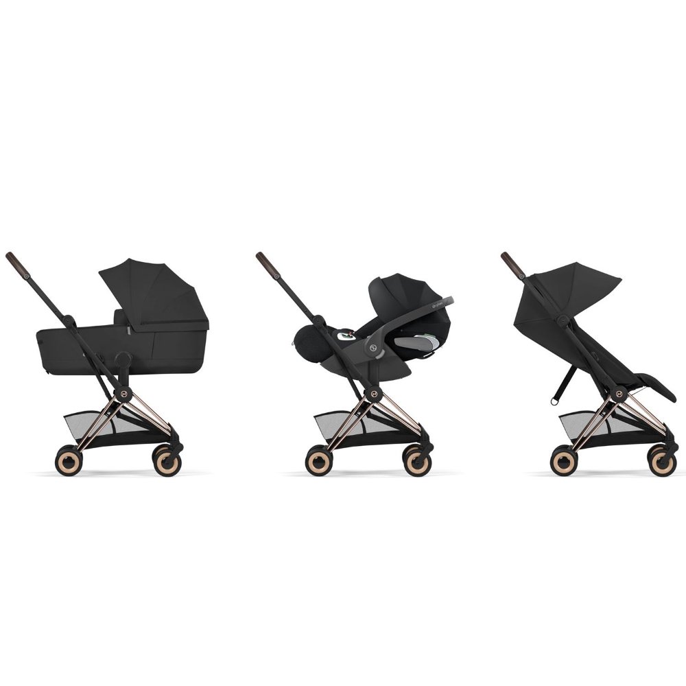 duo-coya-2-et-nacelle-pliable-rose-gold-sepia-black-cybex-3 Duo Coya 2 et Nacelle pliable Rose Gold Sepia Black Cybex