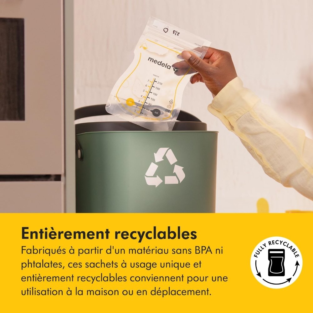 Sachets de conservation du lait maternel 100unités Medela