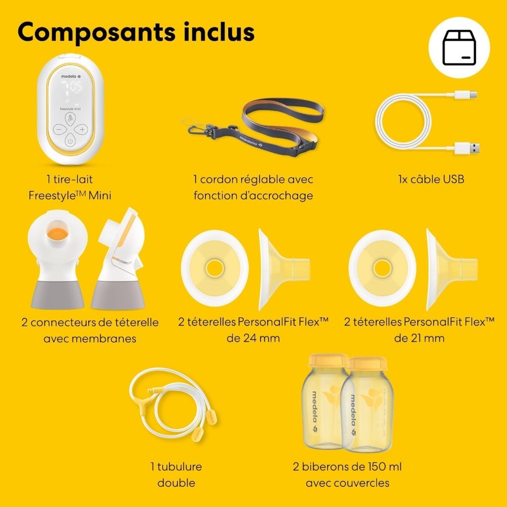 Tire-lait électrique double rechargeable Freestyle mini Medela