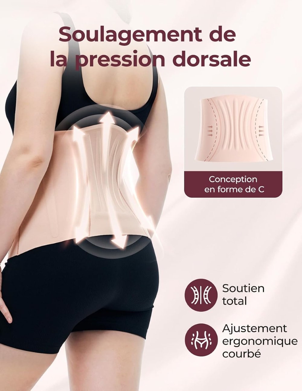Ceinture de grossesse Oyster Pink taille L Momcozy